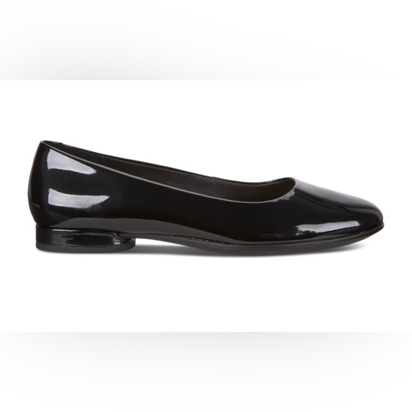 7-7.5 Ecco Anine Women’s Ballet Flats Black Patent Leather - Picture 1 of 6